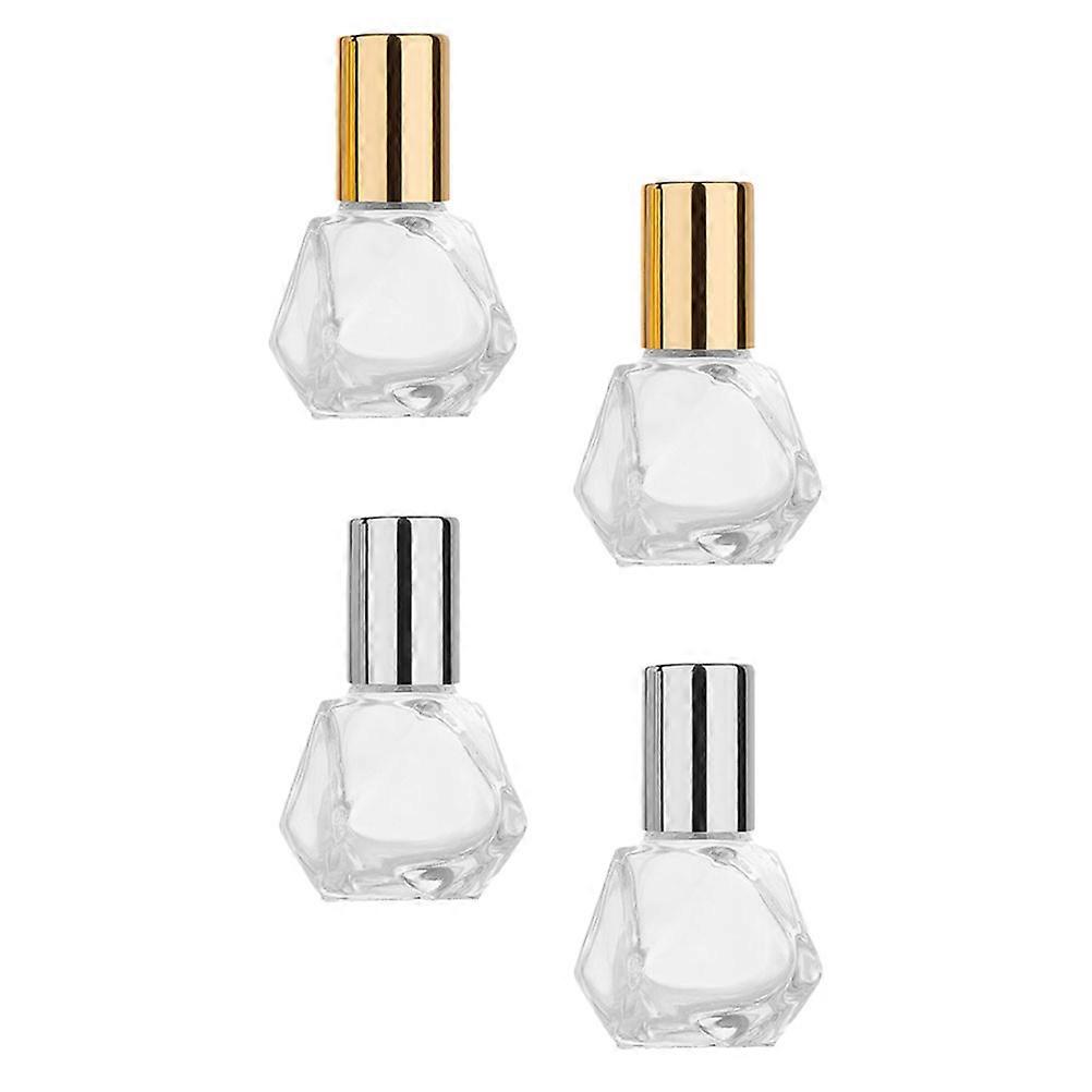 Essential Oil Roller Bottles 4Pcs Clear Multi-Function Roll-On Storage Accessories 5.5X3Cm Durable Travel Design