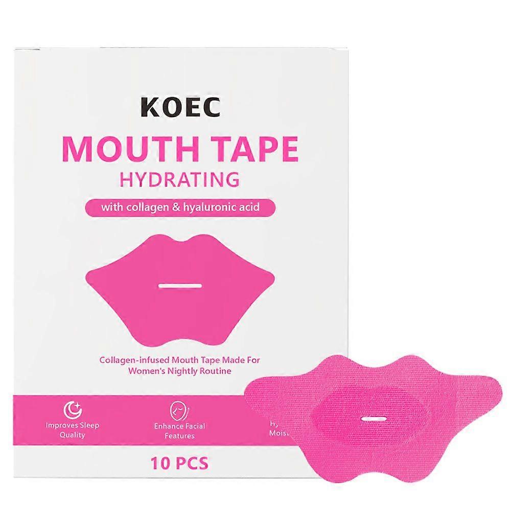 Hydrating Mouth Tape with Collagen & Hyaluronic Acid, Collagen-infused Mouth Tape for Women's Nightly Routine, Improves Sleep Quality