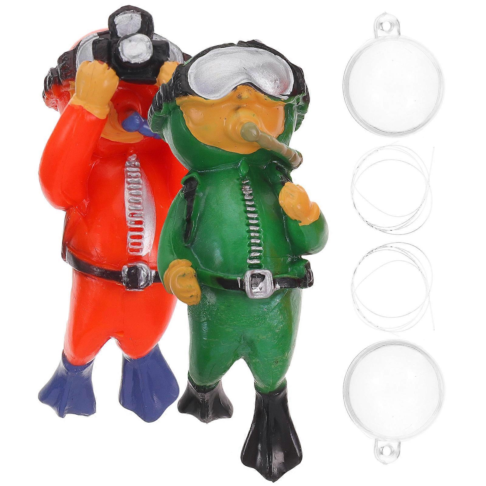 Decorative Aquarium Divers Models for 8Pcs Floating Fish Tank