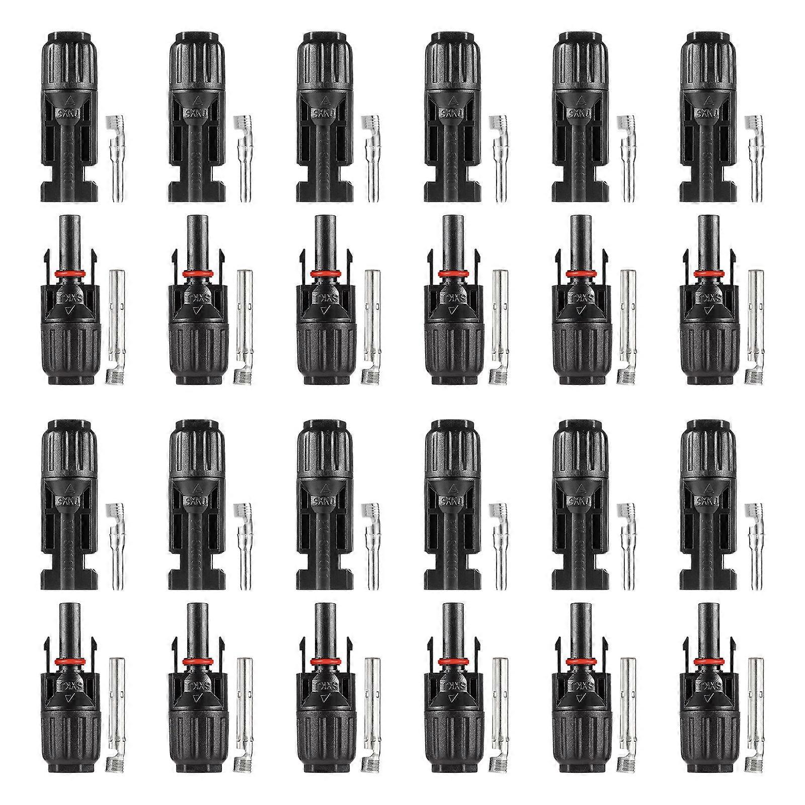 Solar Panel Connector Waterproof Cable Connectors for 20Pairs Connection