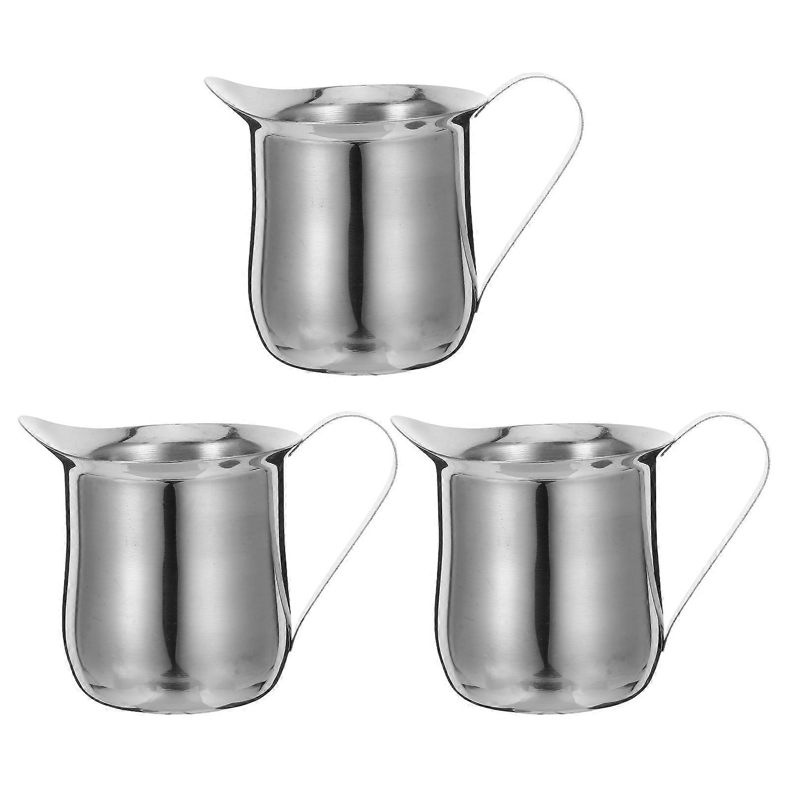 12 Pcs Stainless Steel Milk Frothing Pitcher Set With Modern Design Compact For Home Use Sleek Heat Resistant Jugs Ideal For Latte Cappuccino