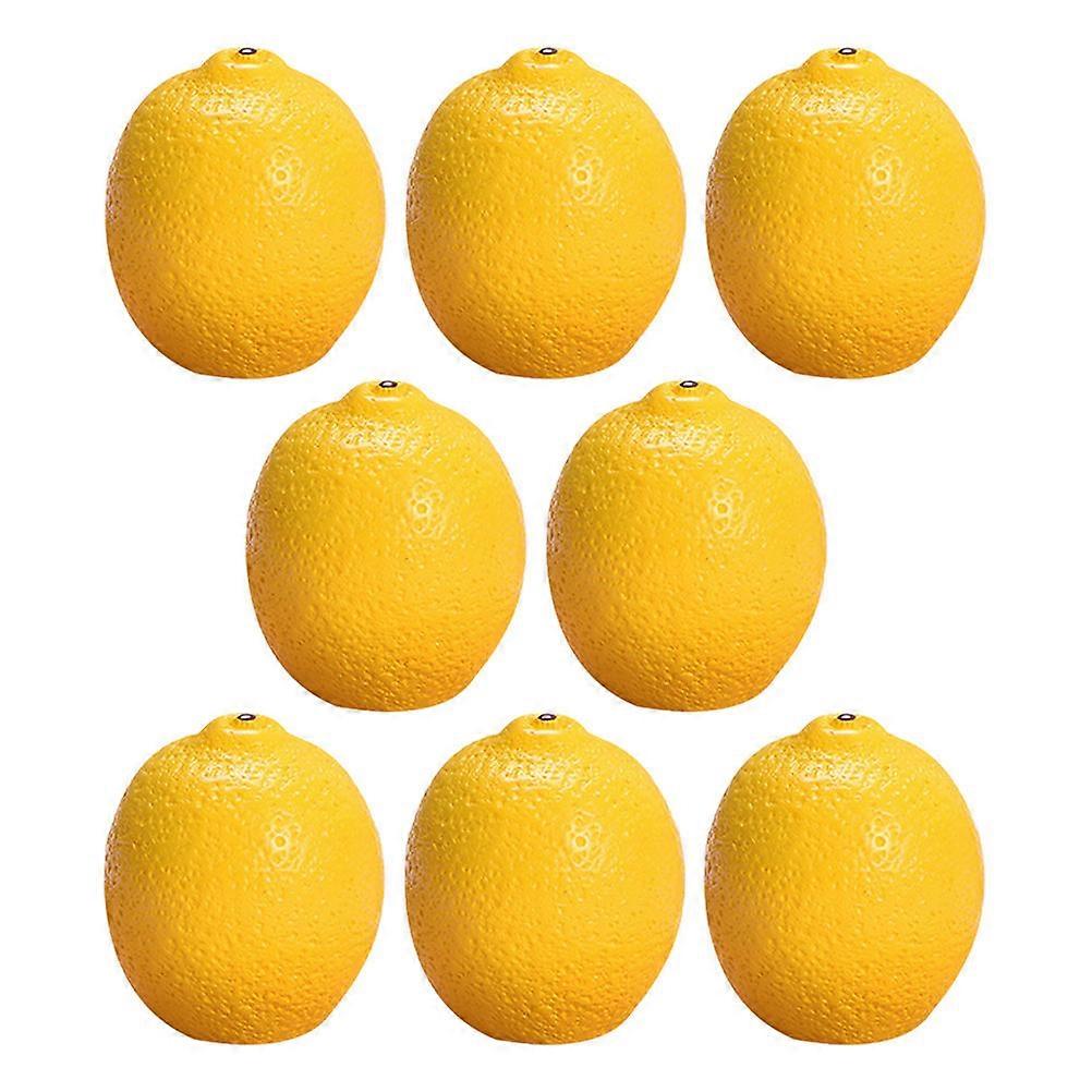 Fake Mini Lemon Realistic Fruit Prop for Decoration 8Pcs Pack