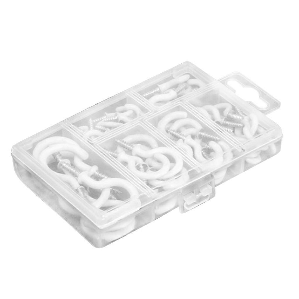 70 Pieces Cup Screw Hooks Kit Ceiling Screw-in Mug Hooks for Home Office Workplace 6 Sizes