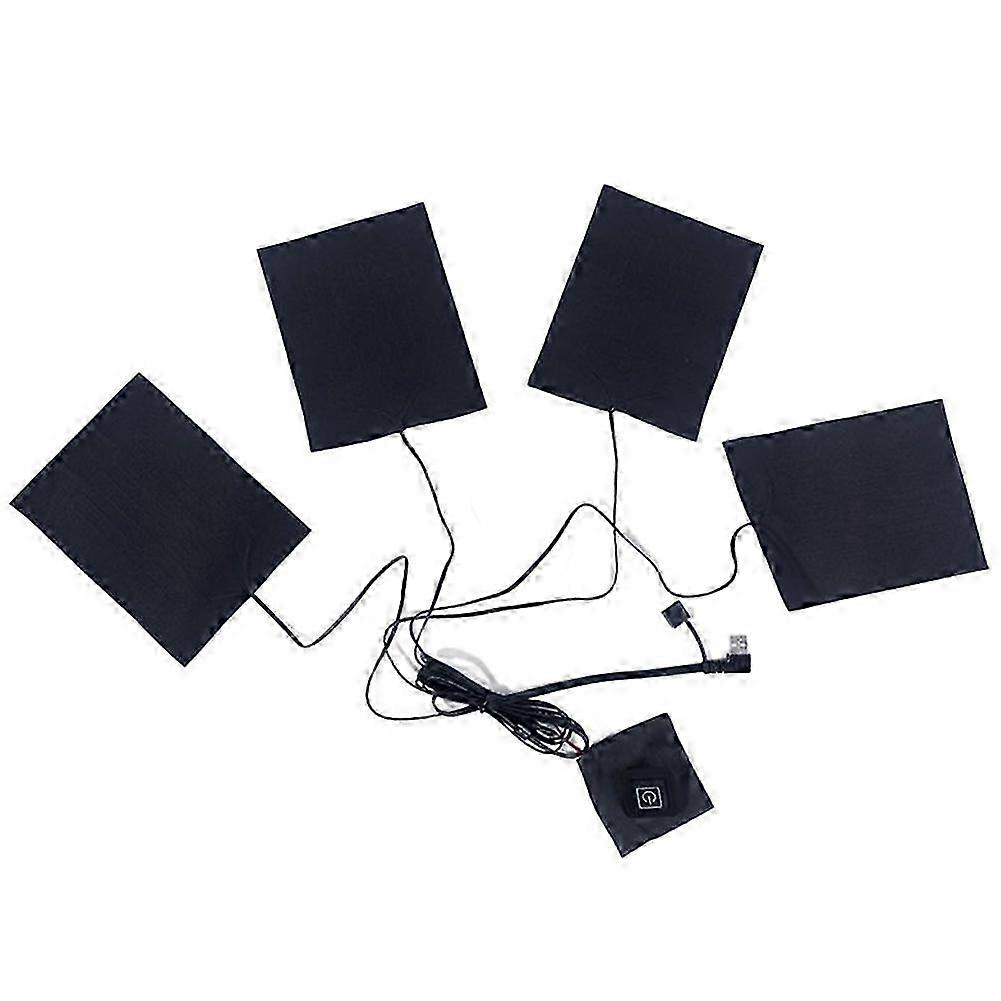 4 in 1 Heating Warmer Pad with 3 Gear Adjustables Temperature For Vest Jacket Shoes Socks