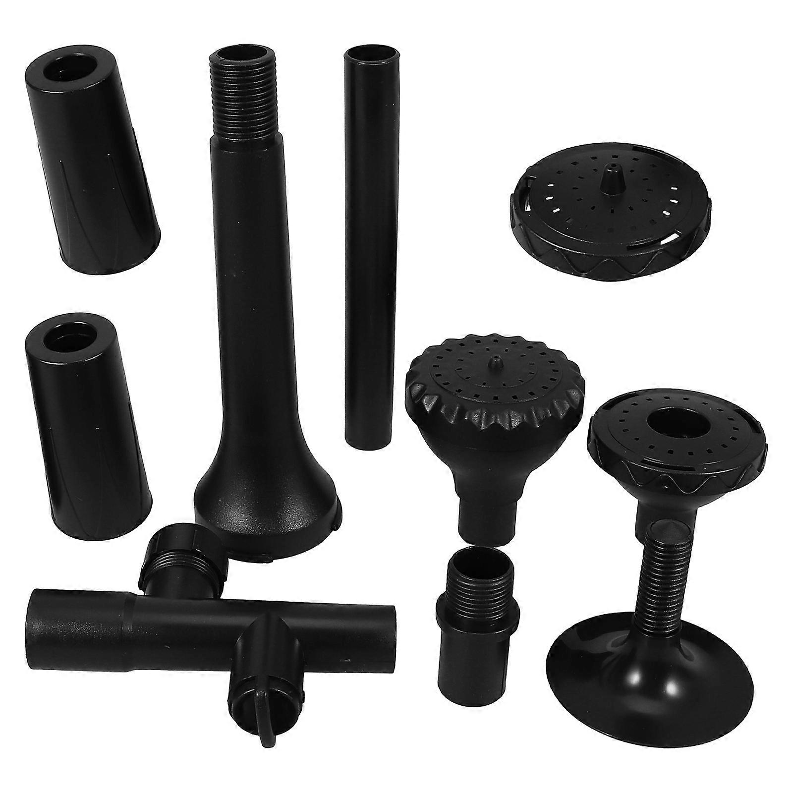 Water Fountain Tool Nozzle for Submersible Pump 2Pcs Black Kit