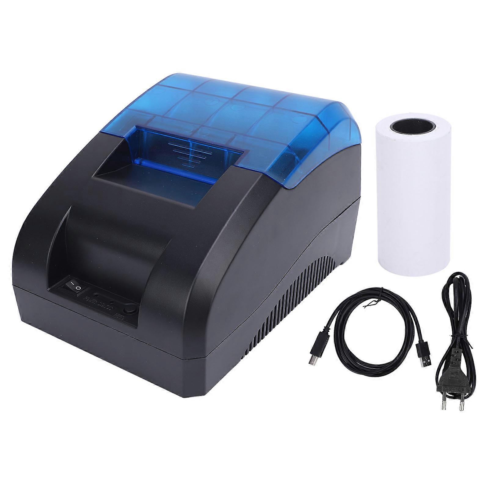 58mm Thermal Receipt Printer 203dpi Portable USB Bluetooth for Retail Restaurant EU Plug
