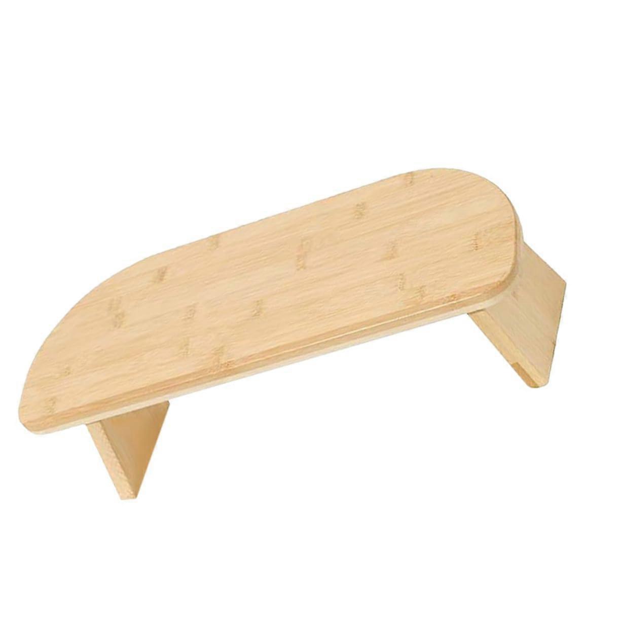 Bamboo Bench Non Slip Stool Portable Small Seat Rounded Edges Natural Texture Load Bearing For Home And Studio