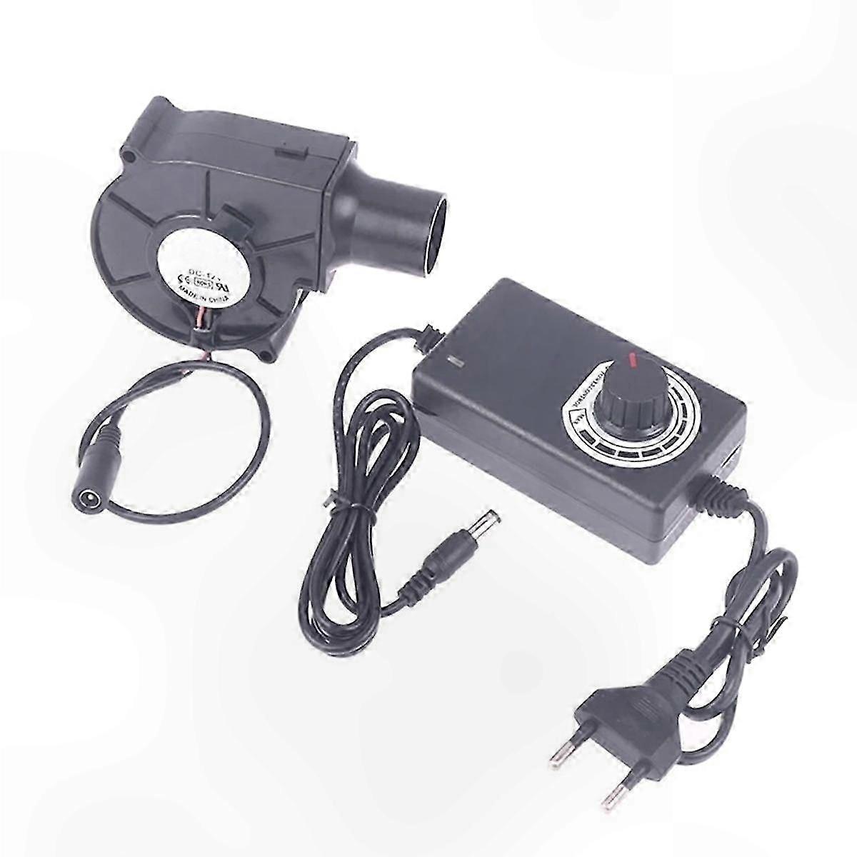 Portable Air Blower for BBQ and Charcoal Cooling, 2500R Radial Fan with EU Plug