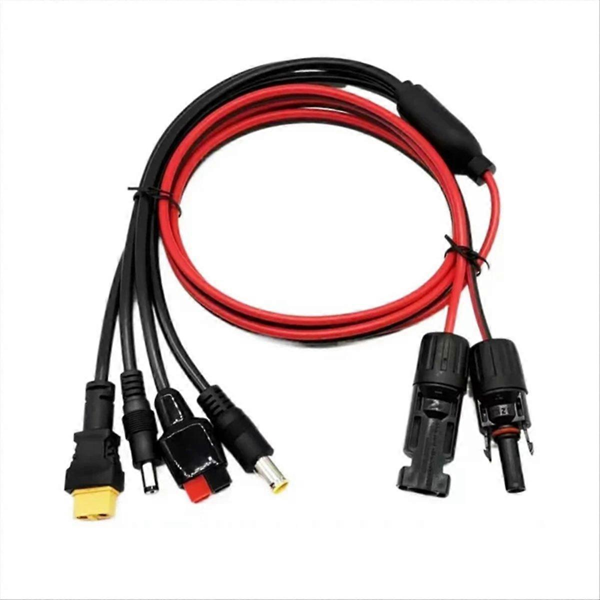 4-in-1 Solar Panel Connector Extension Cable Splitter Compatible XT60