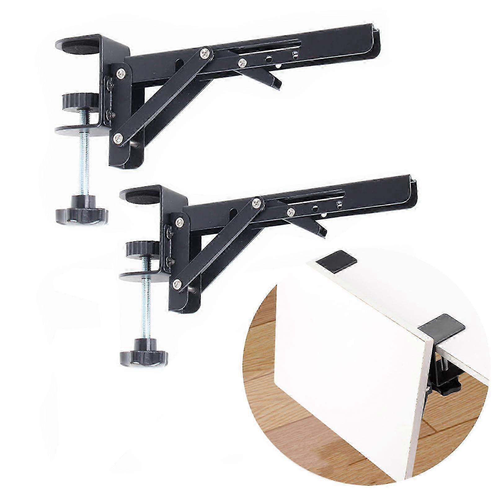 Under Desk Keyboard Tray Support Bracket Adjustable Clampon Holder (Style02)