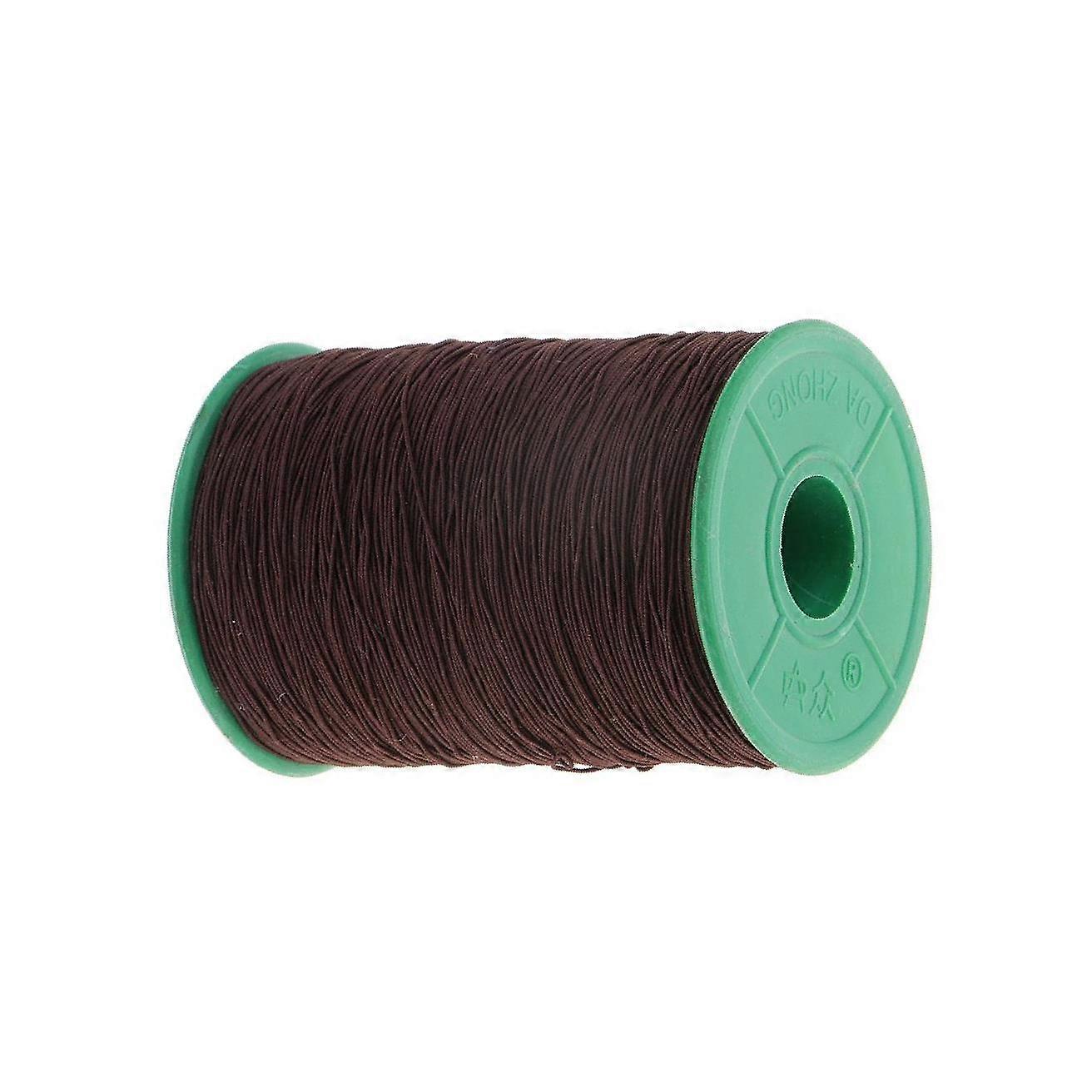 500 Meter Elastic Cord Thread Jewelry Making Beading String 0.5mm Dark Brown