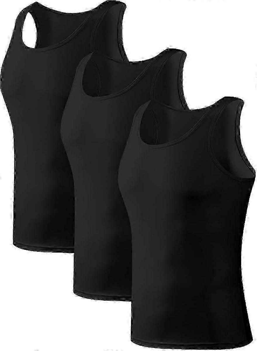 Canottiere da uomo in rayon di bambù, canottiere elastiche con scollo rotondo, zz33