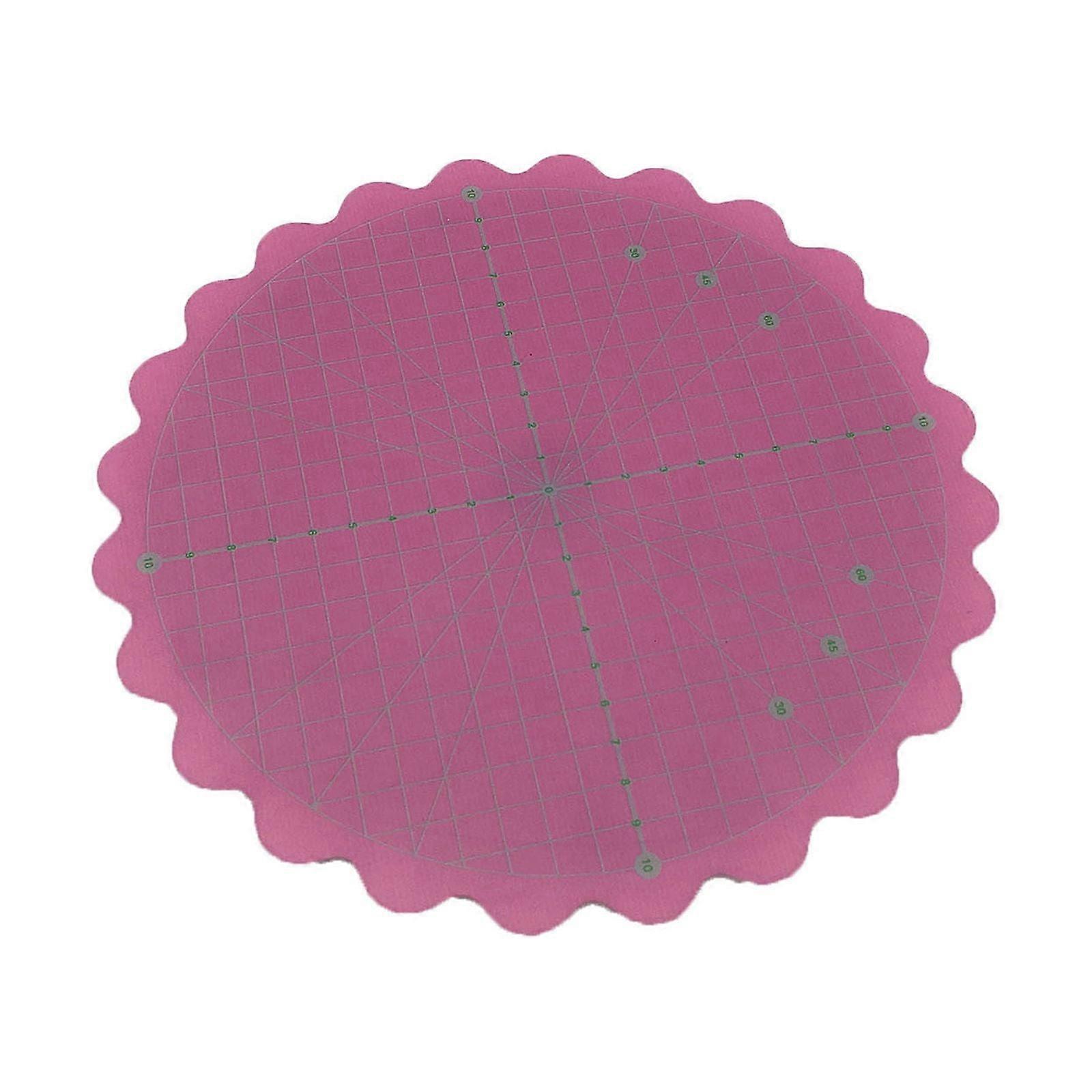 XIUH Tool Series Healing Round Rotating Rotary Turntable Green Cutting MAT Quilting Cutting Mats (Pink)