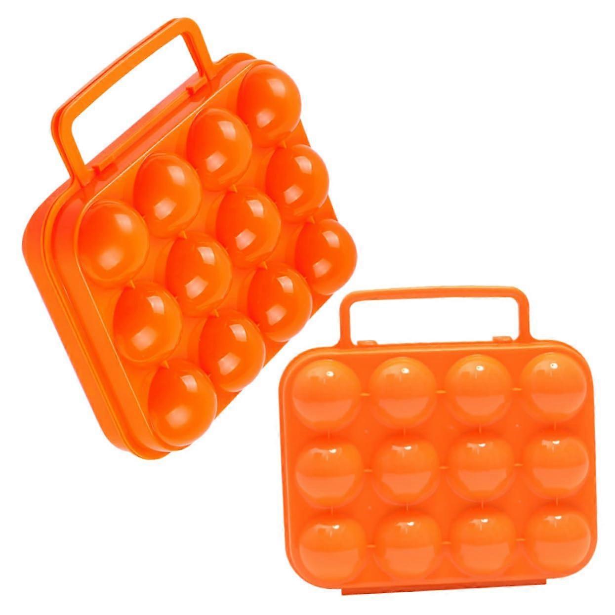 Portable Plastic Egg Container 12Count Shockproof Egg Storage Box For Fridge, Kitchen, Travel, Outdoor Use