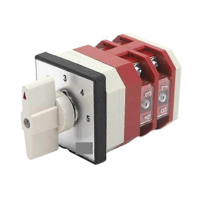 16A 5Position Rotary Cam Switch, 8Screws Mount, Control Circuit