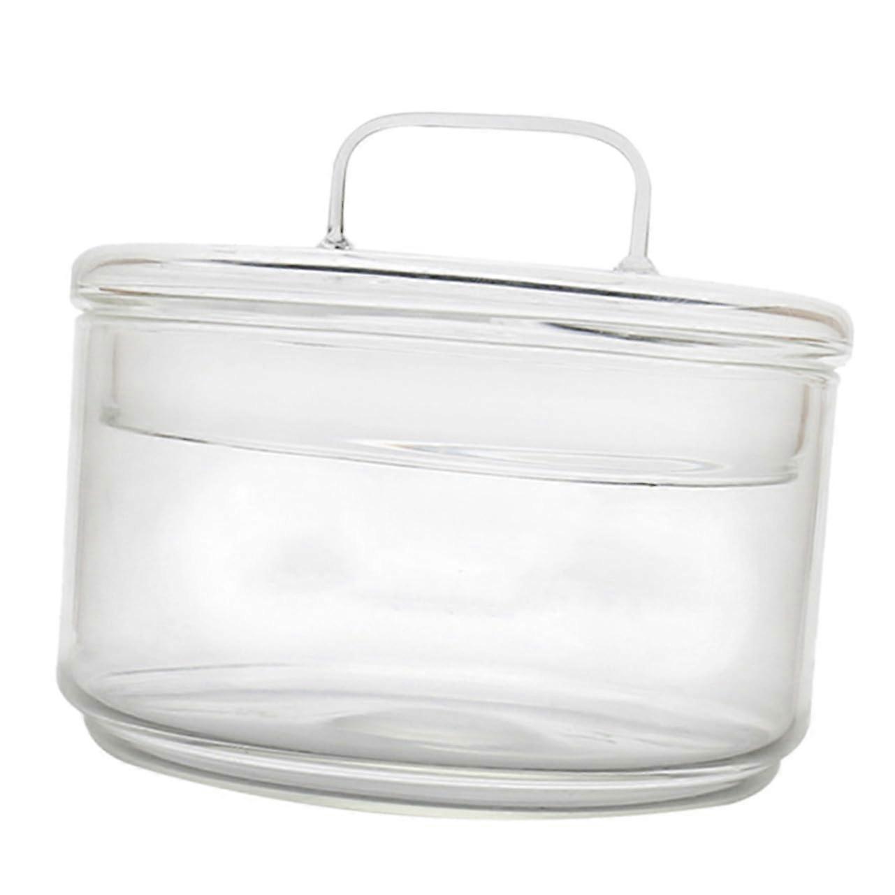 Glass Bowl With Lid, Transparent Storage Container, Fruit Salad And Snack Bowl, Heat Resistant, Molded Smooth Surface