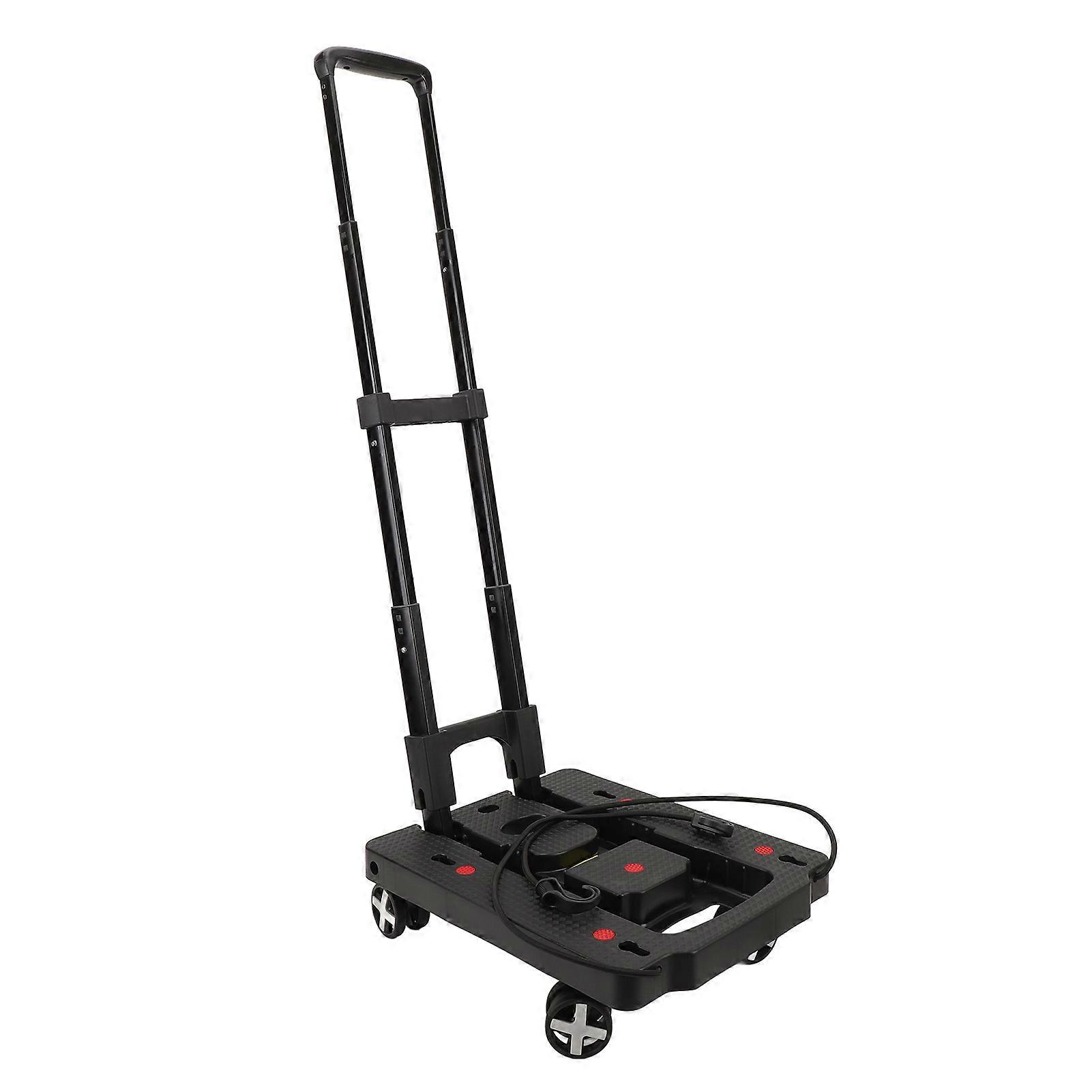 Folding Flat Cart with Wheels Portable Multifunctional Utility Dolly Platform Cart for Shopping Travel 