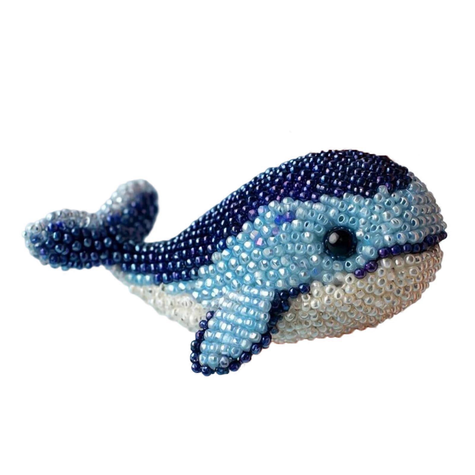 Beginner Marine Animal Beads Embroidery Set With Instruction and Colored Beads For Hobbyists Handmade Craft Project Multicolor