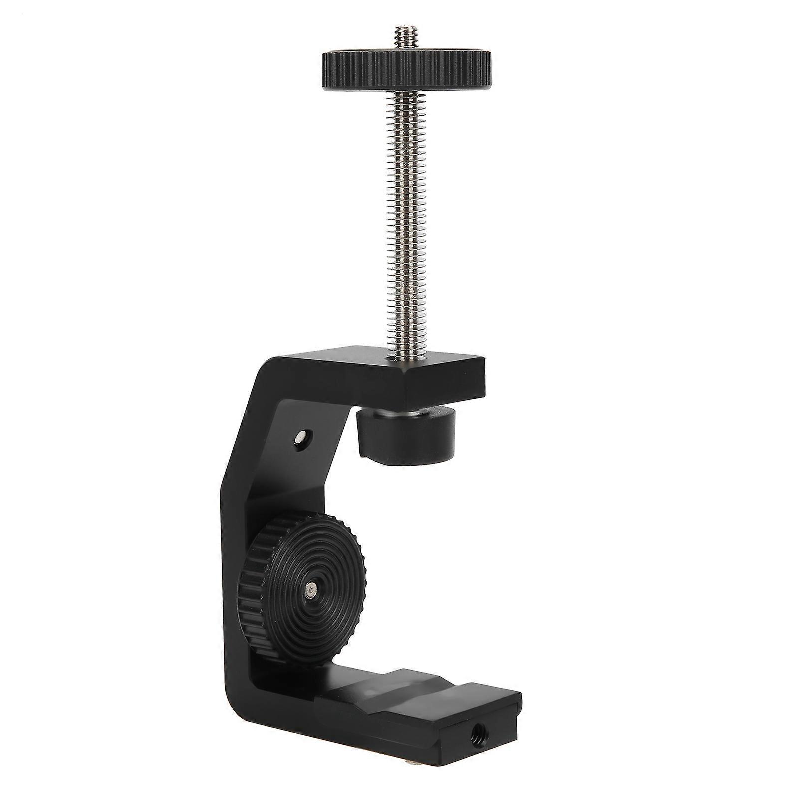デスクカメラマウントスタンドアルミ卓上デスクCクランプライトスタンド1/4inネジ付き(大型CCランプ)