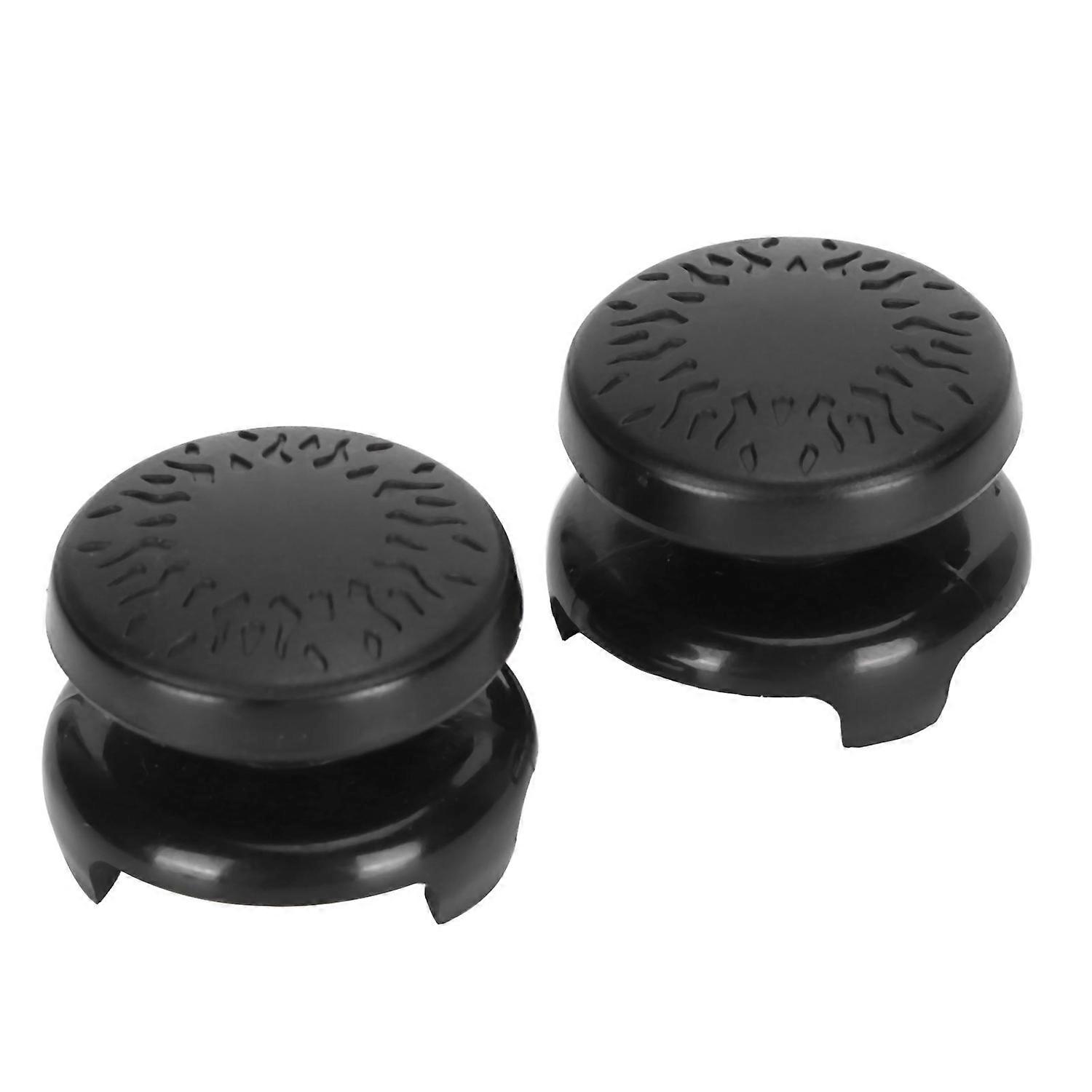 2Pcs Thumbstick Soft Silicone Cover Grip Stick Joystick Controller Gamepad Key Cap for PS5Black