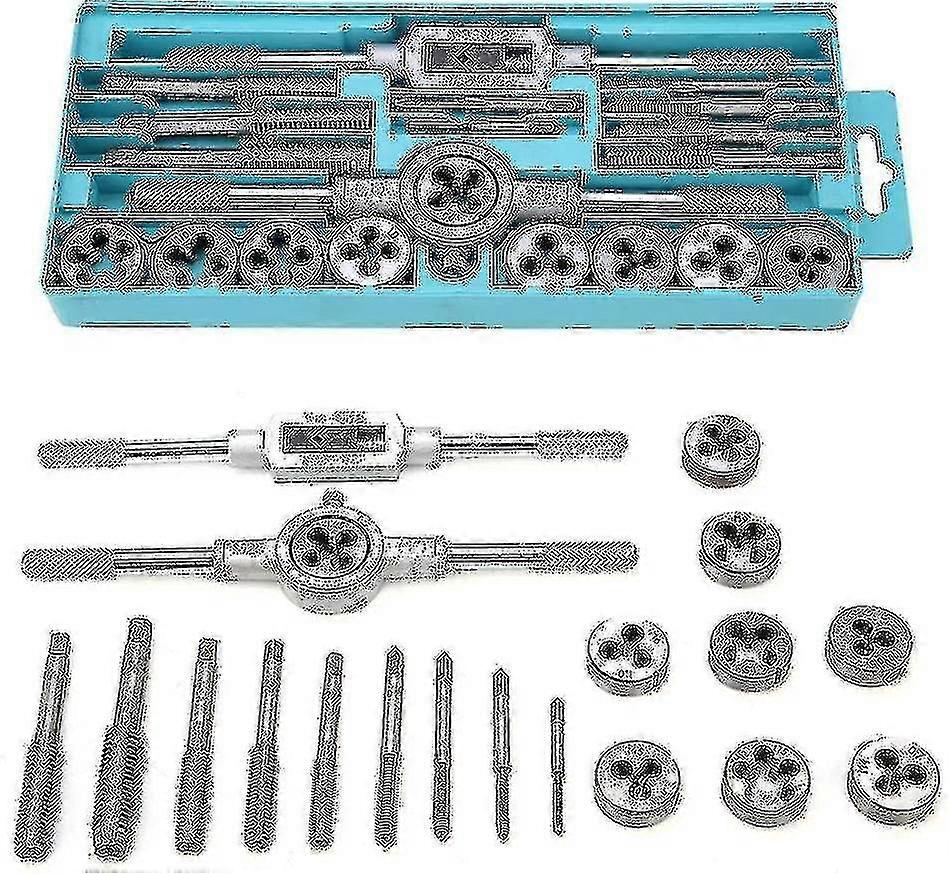 Outil de taraudage 20 Pcs, ensemble de robinets et de matrices en acier, extracteurs à vis filetée, filetage en acier M3-m12 aussi