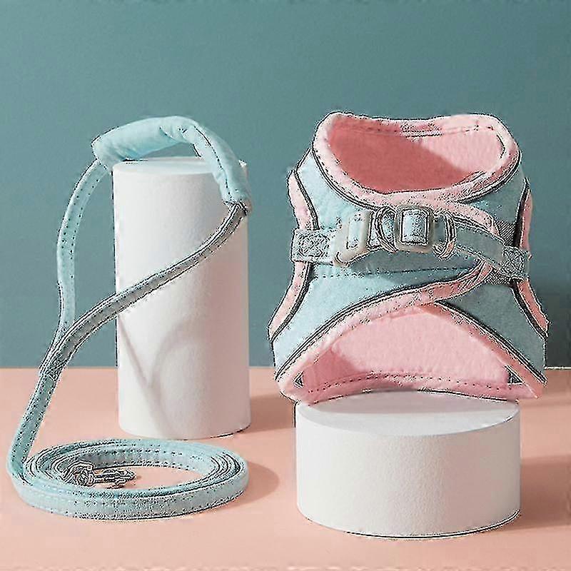 Katzengeschirr mit Leine verstellbare weiche Kätzchen Welpenweste mit reflektierenden Streifen