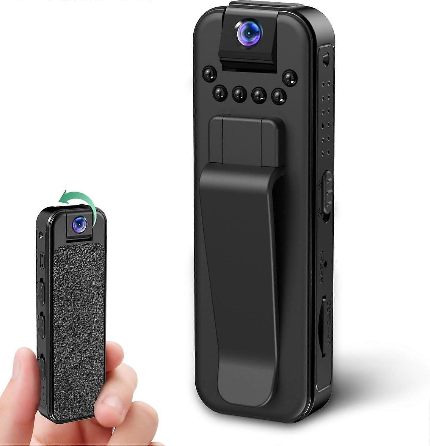 Mini Body Camera HD 1080P Portable Video Recorder with 180 Rotatable Lens