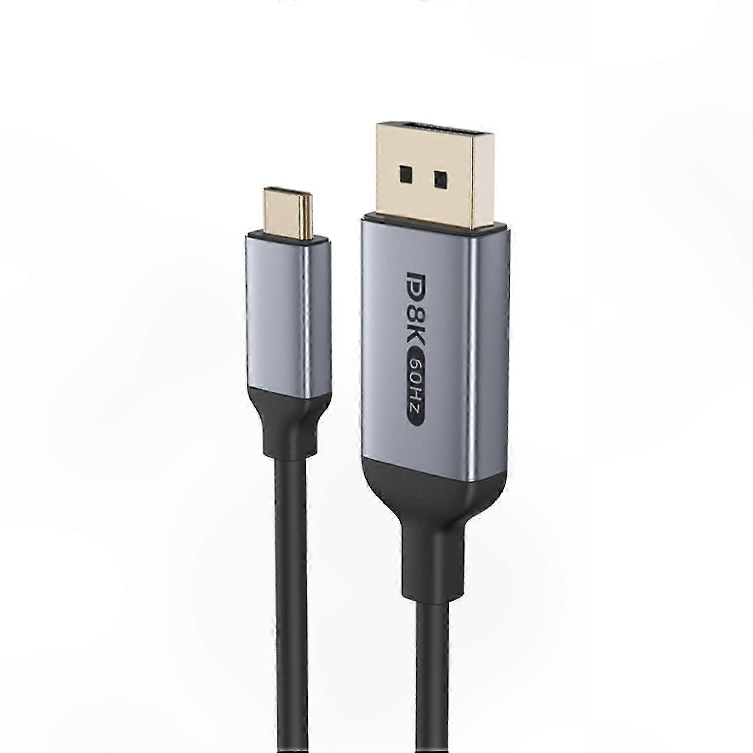 USB-C to DisplayPort Cable 8K 60Hz 4K 240Hz Thunderbolt 4/3 DP1.4 Compatible 2m