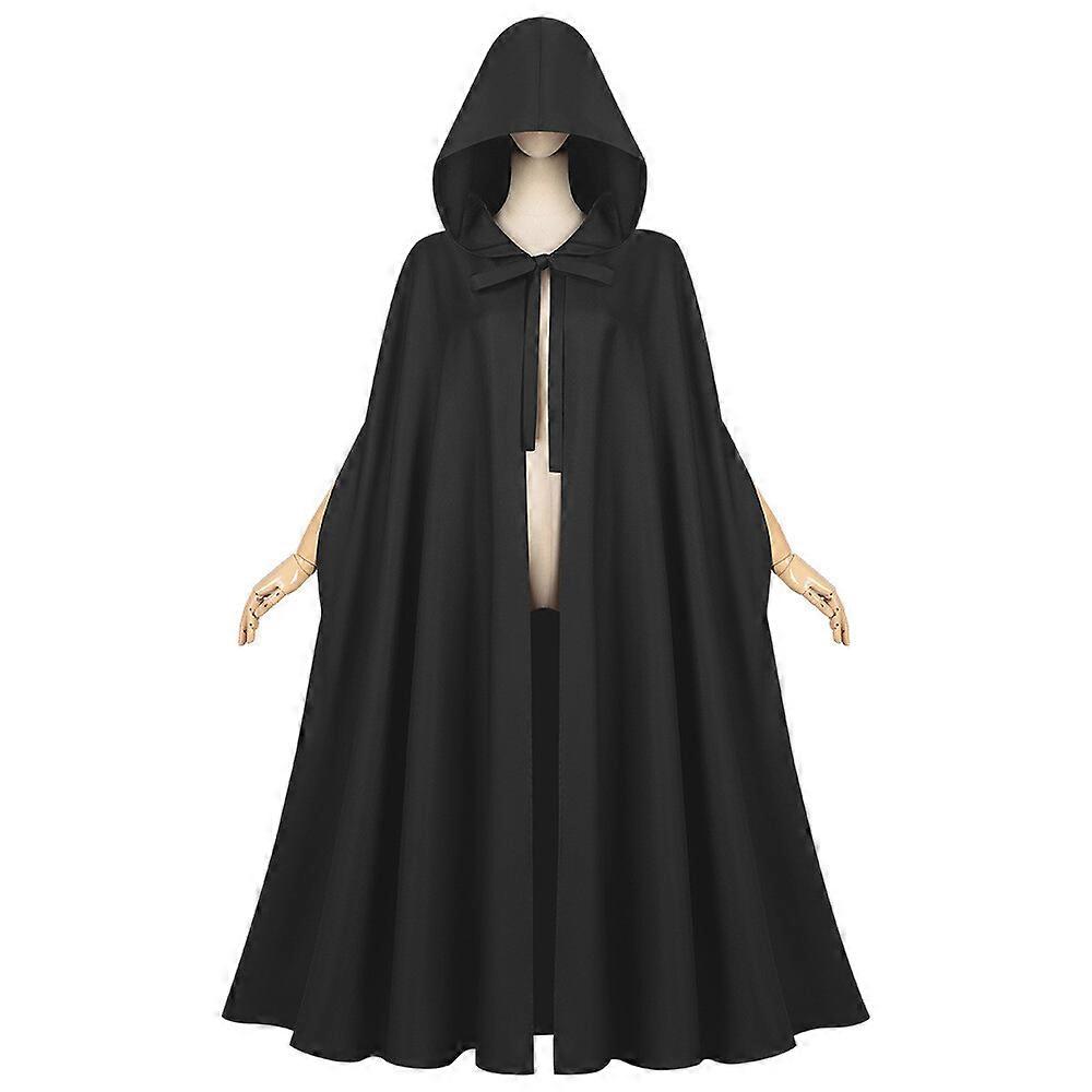 Medieval Cloak with Hood Halloween Long Cloak Monk Cloak Witch Cloak Unisex