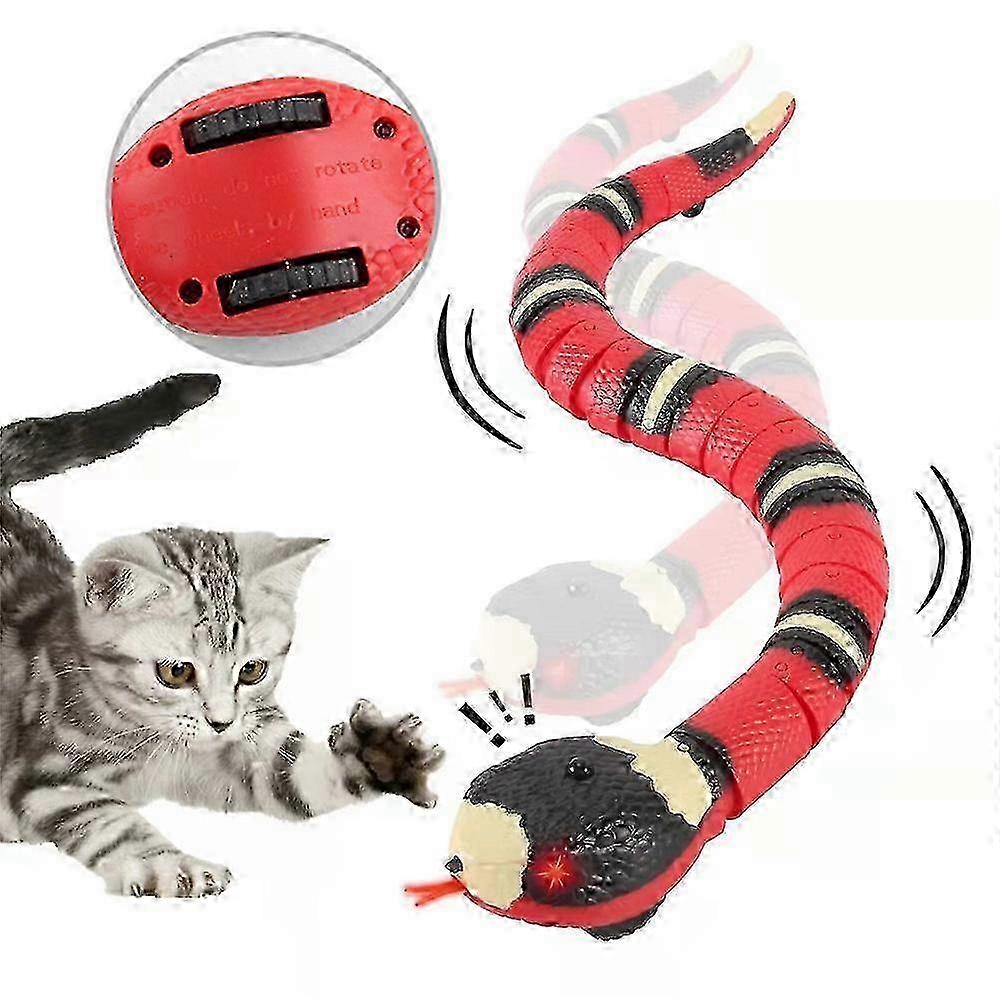 Pet Cat Interactive Toy Realistic Simulation Smart Sensing Snake Toy Moving Electric Tricky Indoor Toys