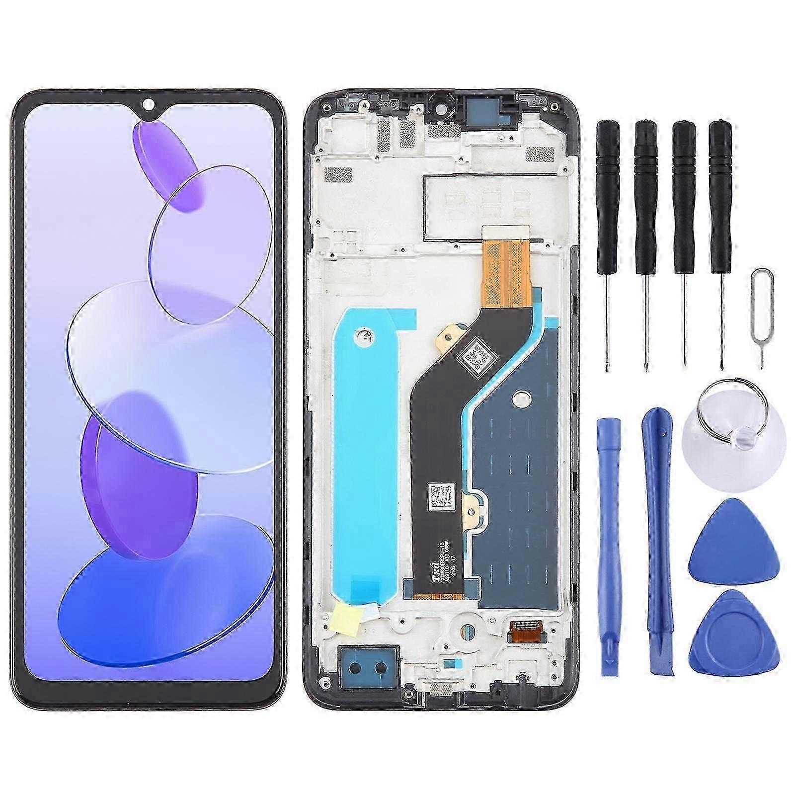 LCD Screen Digitizer Full Assembly With Frame For Infinix Smart 6 Plus