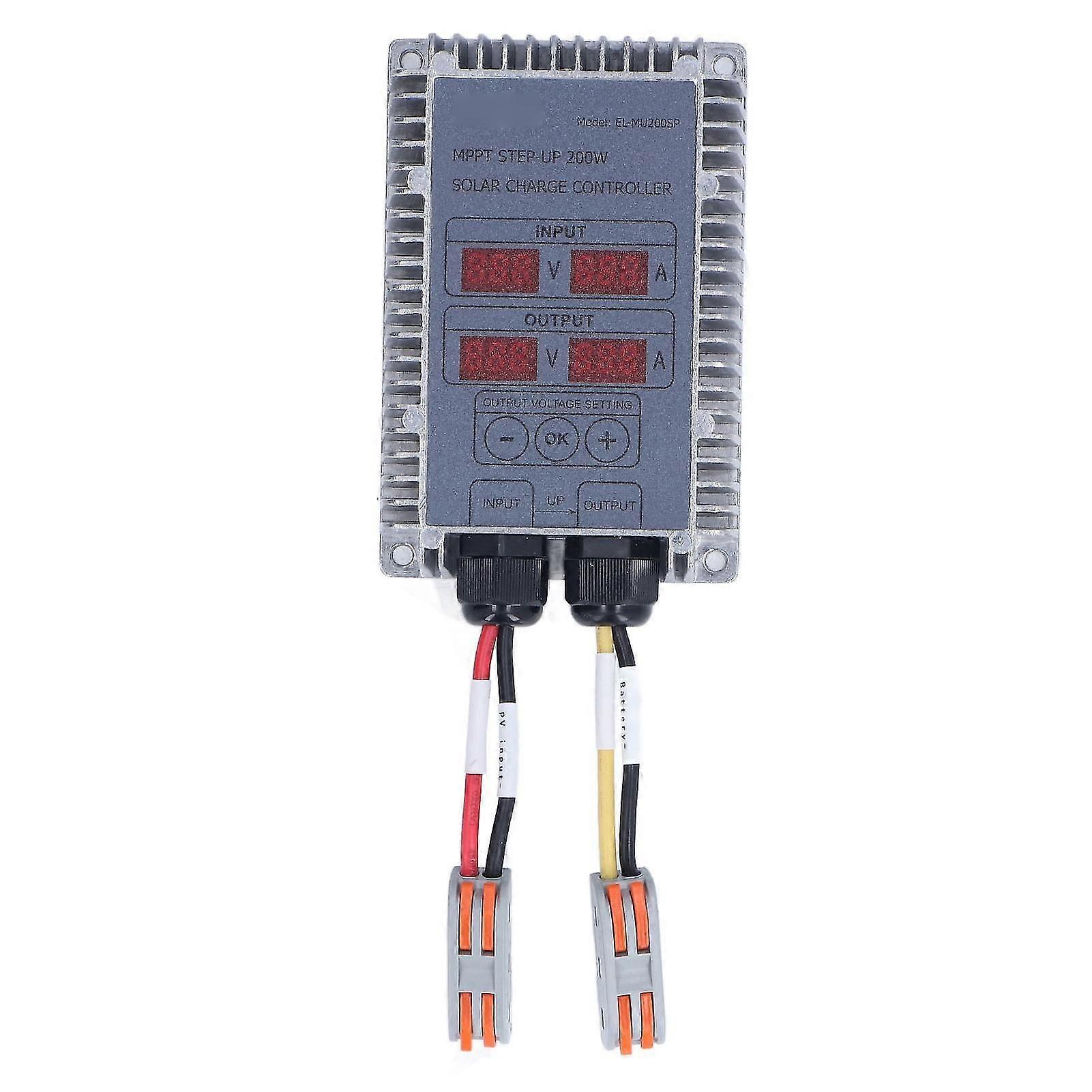 Solar Battery Charge Controller Boost MPPT Voltage Adjustable Waterproof with Display 2485V 200W