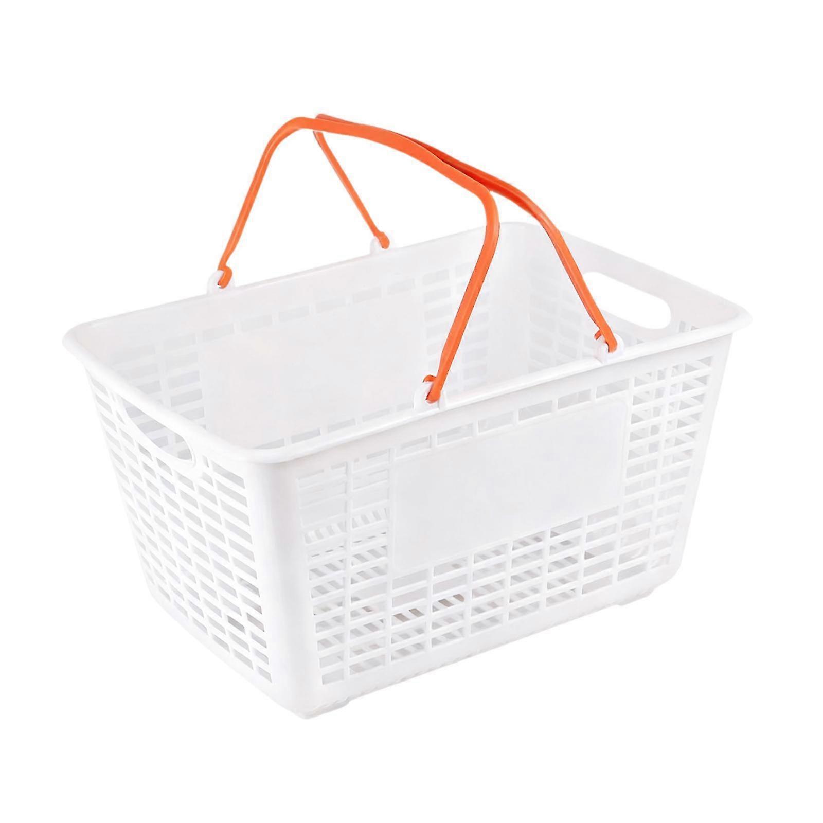 Shopping Basket Supermarket Organizer Handheld Versatile with Handle Storage