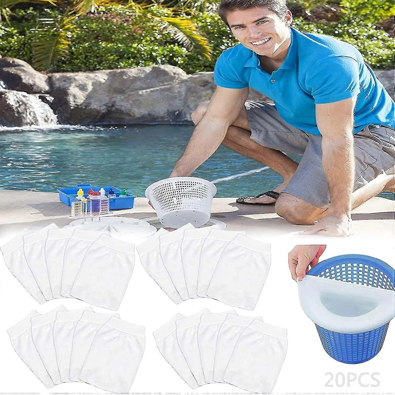 20pcs Pool Skimmer Socks Pre-Filter for Swimming Pool