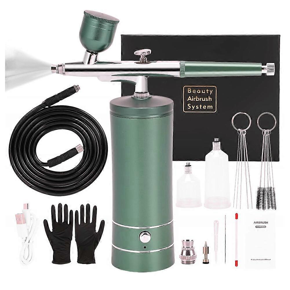 Upgraded Airbrush Set with Air Compressor Cordless Automatic Airbrush Set Handheld Rechargeable AirBrush for Makeup A