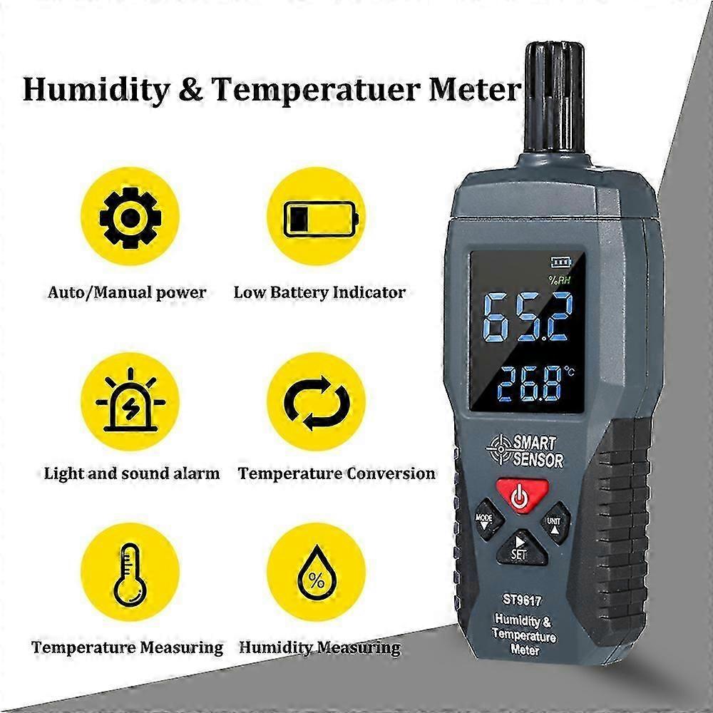 SMART SENSOR Humidity & Temperature Meter High Accuracy Digital LCD Display Humidity Hygrometer Temperature Meter Thermometer Gauge Tester