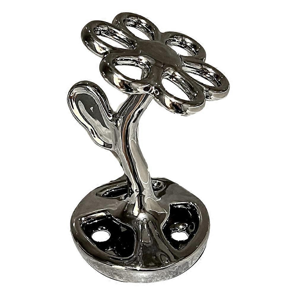 Flower Shape Storage Rack Storage Rack Bathroom Silver