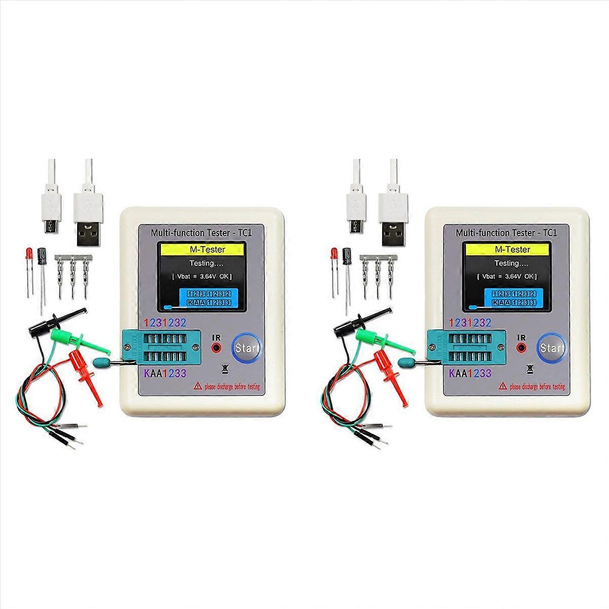2X -TC1 TC1 Display Multifunctional TFT Backlight Transistor Tester for Diode Triode Capacitor Resis