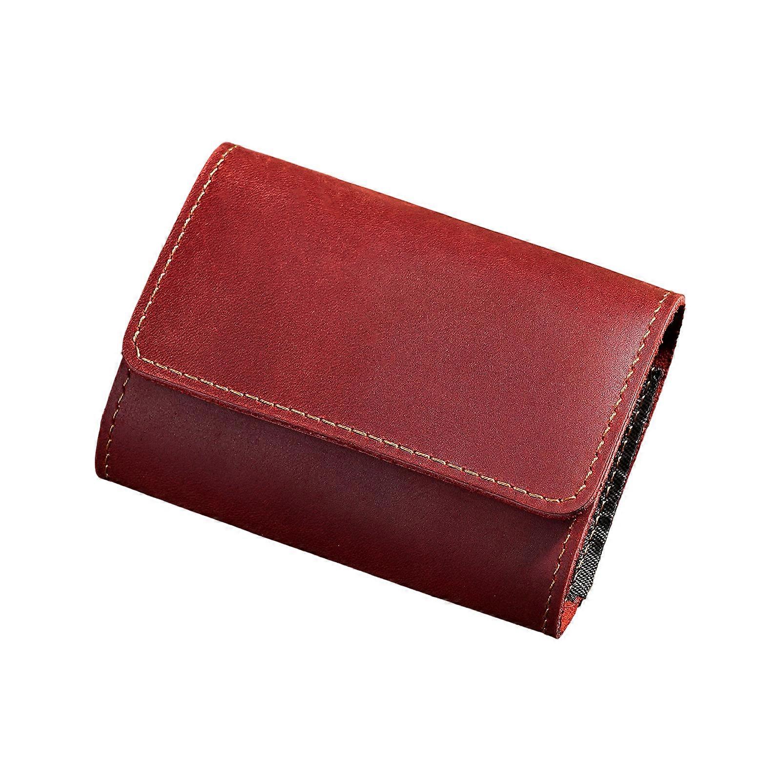 Stylish Women's Accordion Style Card Holder And Coin Purse Everyday Use Offering Multiple Card Slot Capacity  wine red
