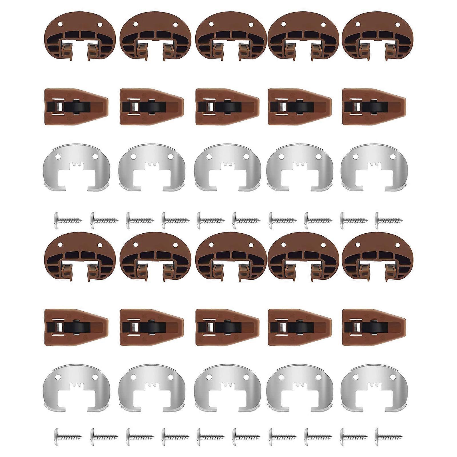 Ensemble de 10 glissières de tiroir multifonctions, accessoire portable pour une installation facile et un support robuste pour une utilisation quotidienne. Multicolore.