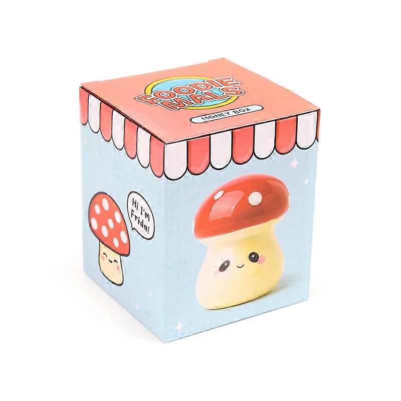 Ceramic Money Box - Cute Mushroom/Toadstool 1 Pack