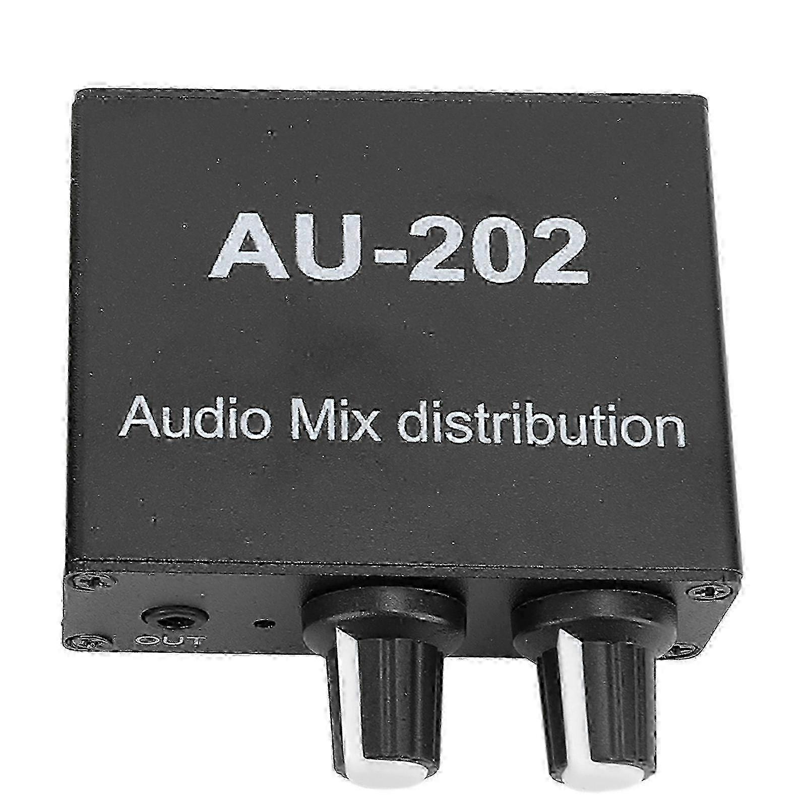 w Stereo Mixer 2 in 2 Out Low Noise Independent Volume Control 3.5mm Small Sound Mixer for Headphone DC 524V f26