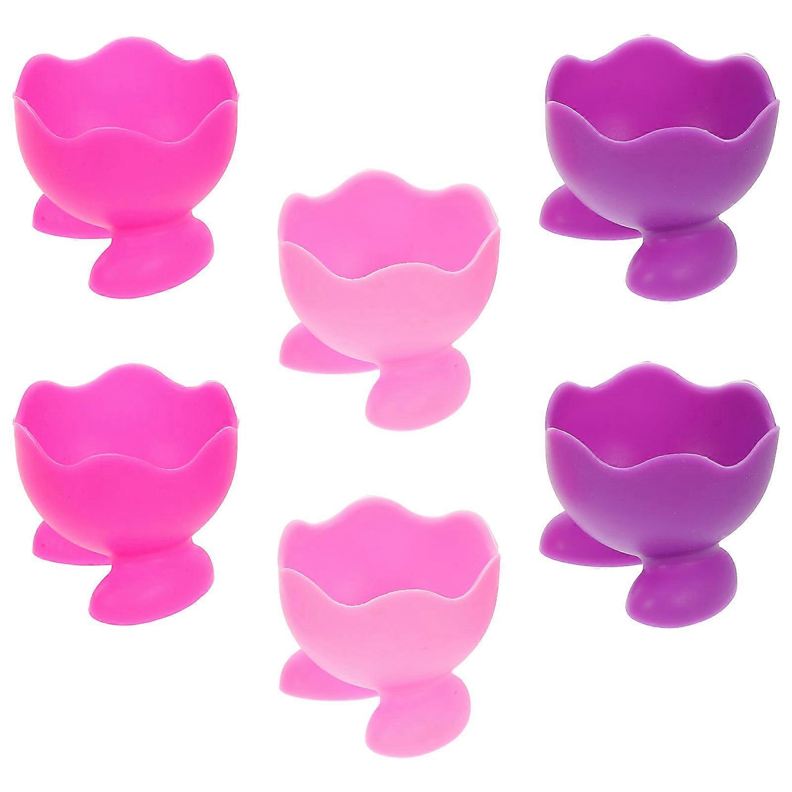 Breakfast Boiled Egg Holder Compact Design Microwave Safe Reusable For Brunch 6Pcs