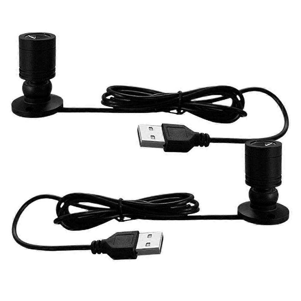 USB Interface LED Spotlight for Jewelry Display 2Pcs Assorted Color Cabinet Light