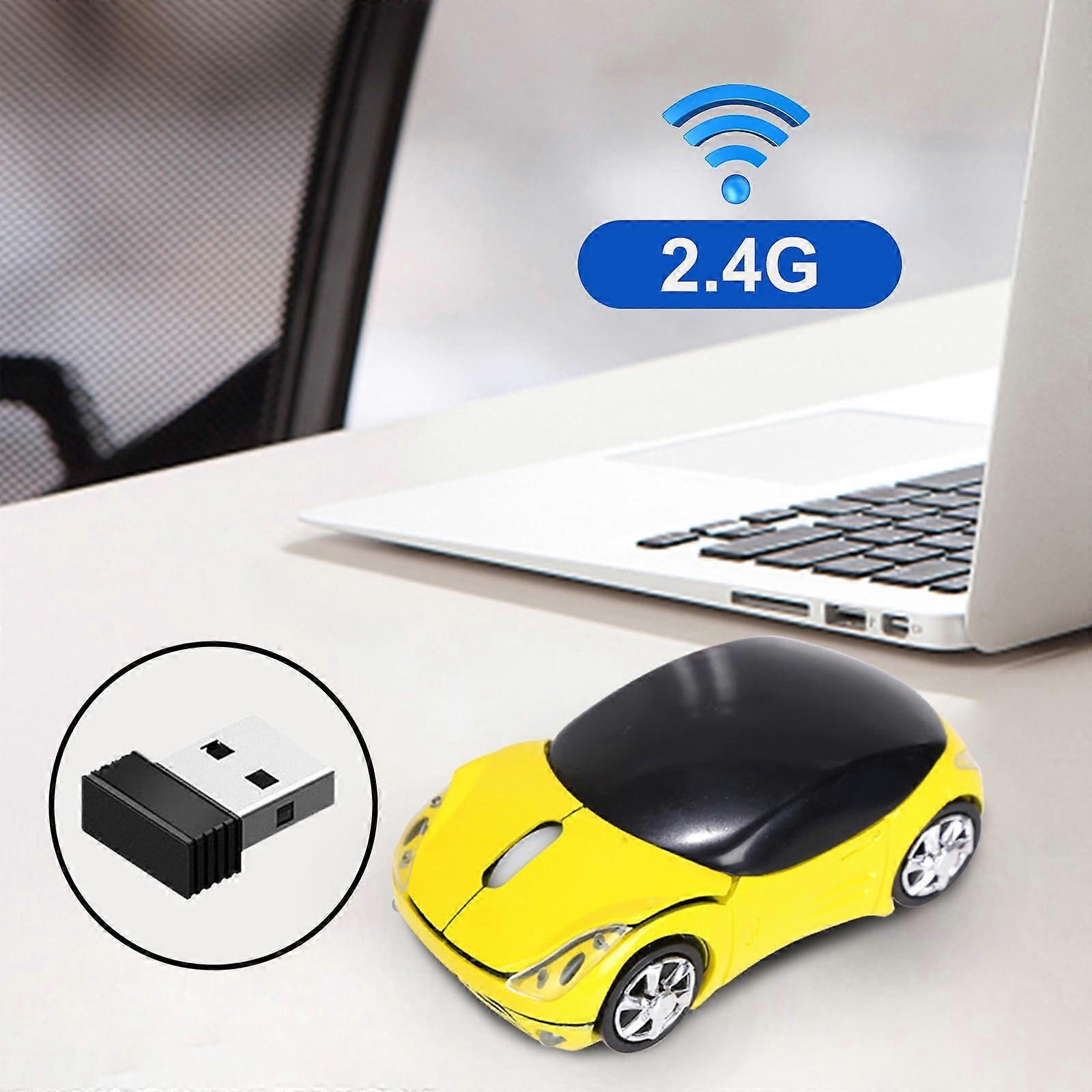 2.4GHz 1200DPI Car-Shape Wireless Optical Mouse USB Scroll Mice For PC Tablet Laptop Computer