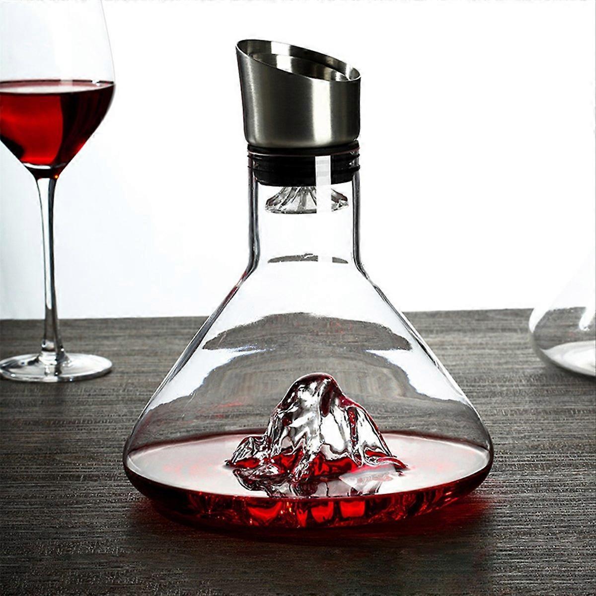 Wine Decanter, Crystal Clear Wine Decanter with Aerator, 