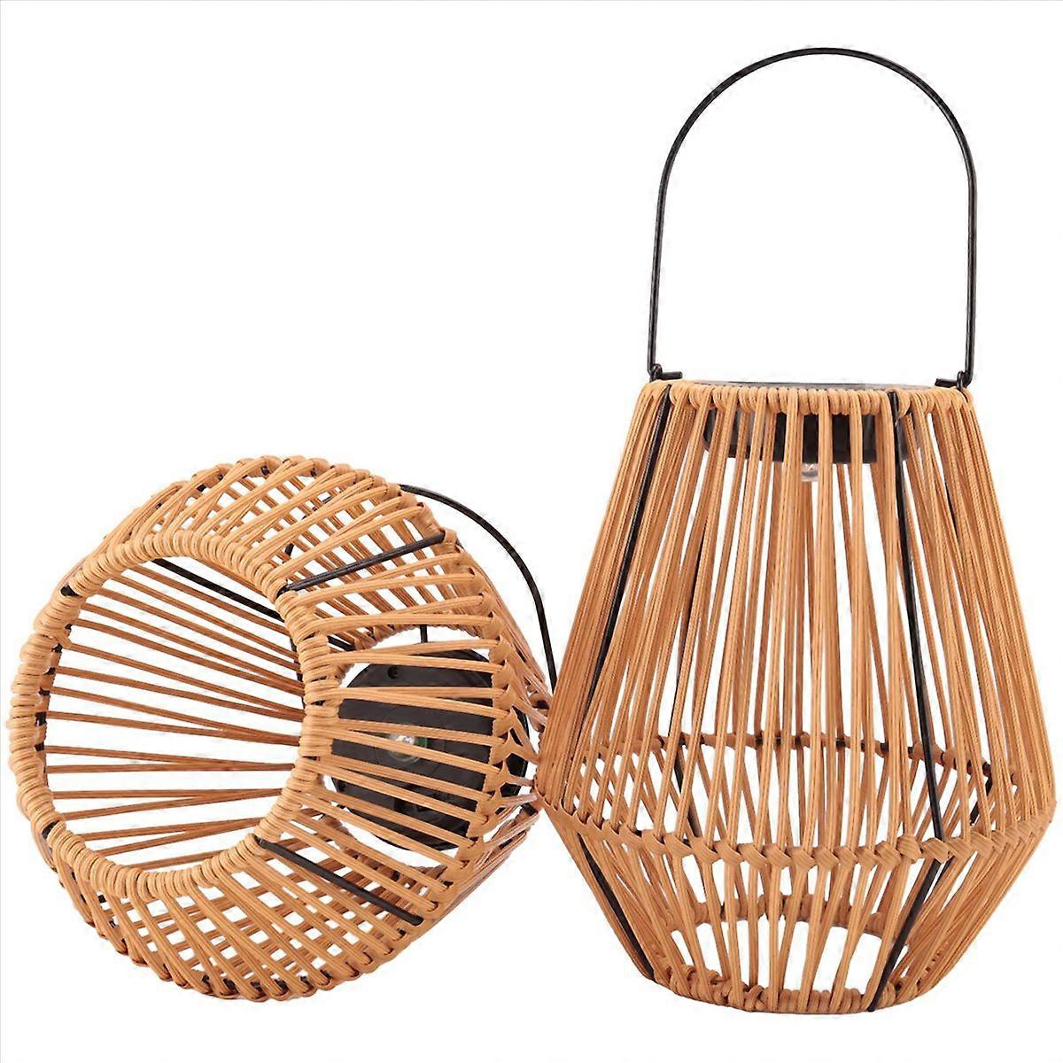 2Pcs Solar Lanterns Solar Powered Outdoor Waterproof Lights