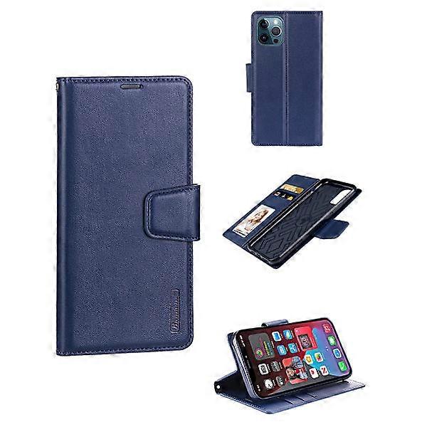 Compatible with iPhone 14 Pro - Stylish Practical (Hanman) Wallet Case Navy Blue