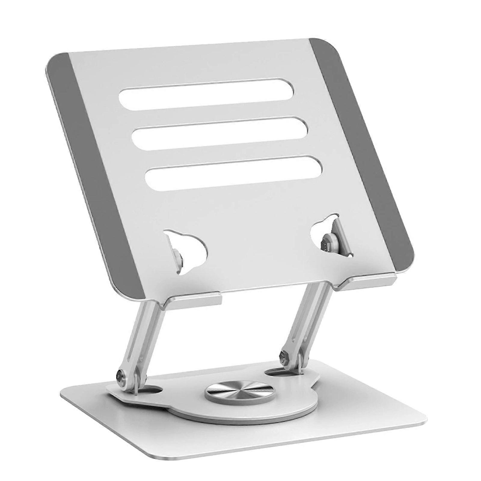Ergonomic Height Adjustable Stand for Laptops Tablets Holder 360 Rotation Quick Assembly Comfortable Viewing  milk white
