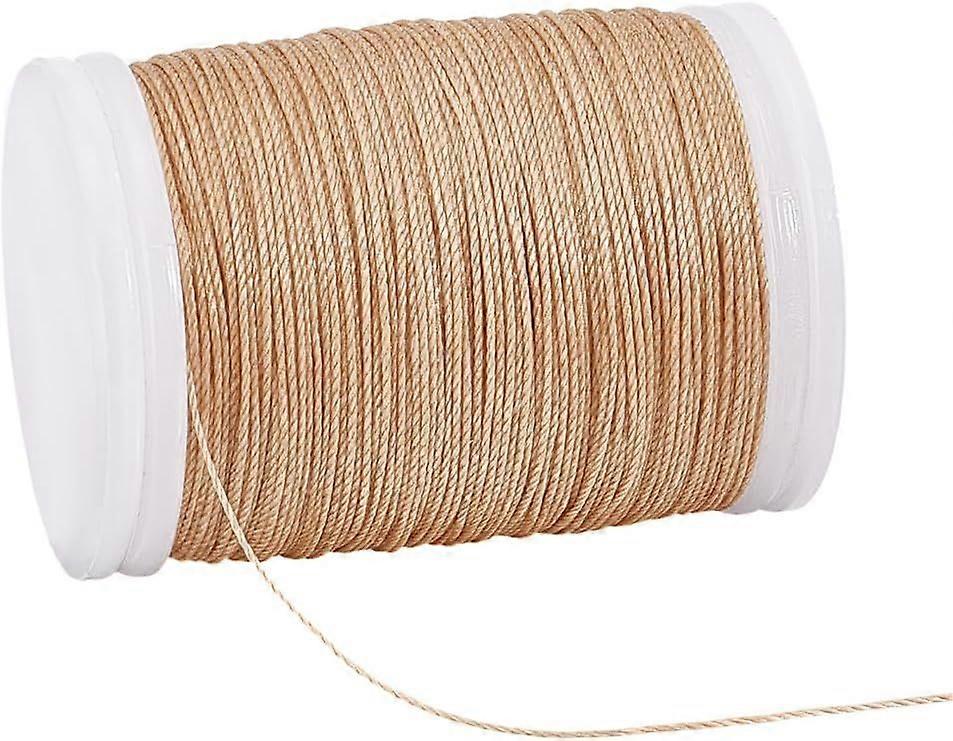 0.5mm Waxed Cord 130 Yards Wax Cord Twine Beading Cords Brown Wax Polyester Threads Waxed Beading String for Sewing DIY Bracelet Necklaces Dreamcatche